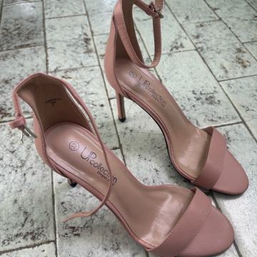 Nove sandale visoka peta roze dust pink