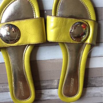 Šlape žute mokasinke zelene br 41