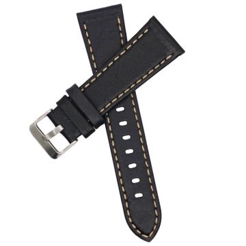 Crni kožni remen 22mm