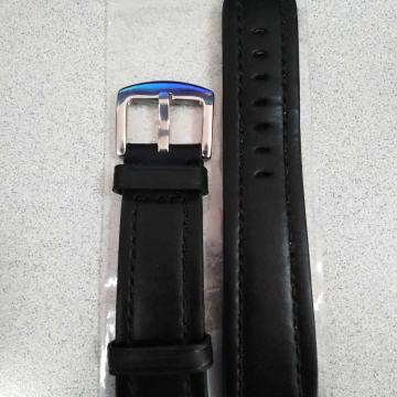 Novi crni kožni remen za sat, 22 mm