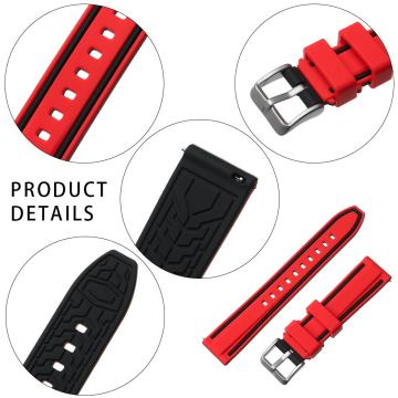 Crveni silikonski remen 22mm - NOVO!