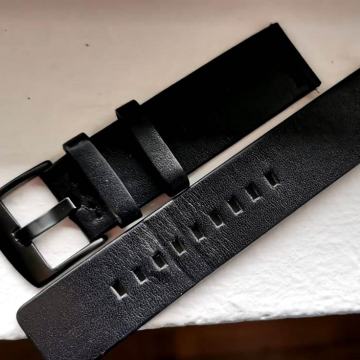 Kožni crni remen, 22mm