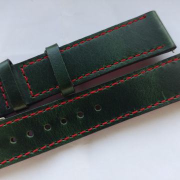 Kožni remen, 20mm, zeleni