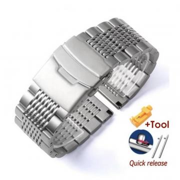 METALNI REMENI ZA SAT, ŠIRINA 20, 22 i 24 mm, SREBRNI, NOVO!