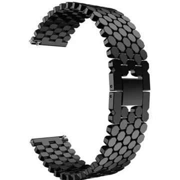 METALNI REMEN CRNI, 22 mm, UZORAK SAĆA