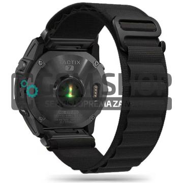 Nylon remen s brzom kopčom sat Garmin Fenix 7, Fenix 6, Fenix 5 crni