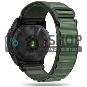 Nylon remen s brzom kopčom sat Garmin Fenix 7X, Fenix 6X, Fenix zeleni