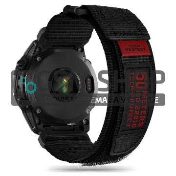 Nylon Scout remen s brzom kopčom sat Garmin Fenix 3, 7X, Fenix crni