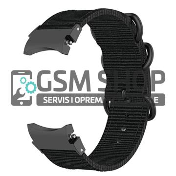 Nylon serija remen s tri kopče za sat Samsung Watch 4, 5 i 6 crni