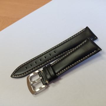 Remen koza 22mm, crni, nenošen