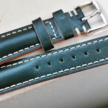 Remen kožni, cordovan, 20mm, zeleni