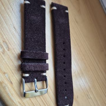 Remen za sat, novo, 21 mm, dark chocolate