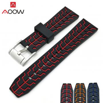 Sportski slikonski remen crno-crveni - NOVO!