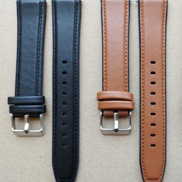 REMENI ZA SAT, KOMBINACIJA KOŽE I SILKONA, 20 mm, SREBRNA KOPČA