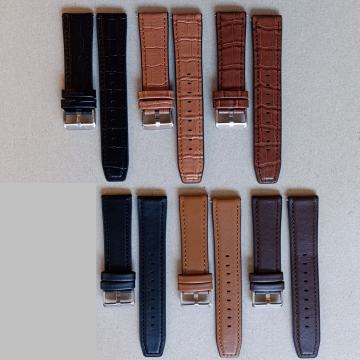 REMENI ZA SAT, KOMBINACIJA KOŽE I SILKONA, 22 mm, SREBRNA KOPČA