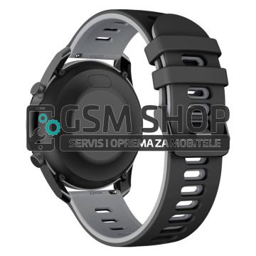 Silikonski remen Dual Color za Samsung Galaxy Watch3 22mm crno-sivi
