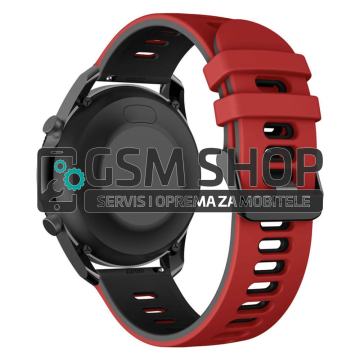 Silikonski remen Dual Color za Samsung Galaxy Watch3 22mm crveno-crni