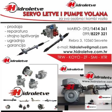 REPARATURA,REPARACIJA(POPRAVAK) SERVO LETVI VOLANA  I PUMPI VOLANA