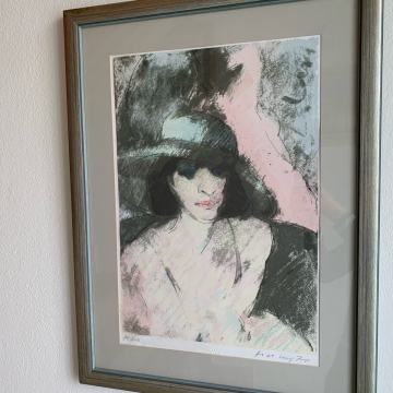 Luj Pintaric - dama sa sesirom 63x80cm SNIZENOO PRILIKA!!