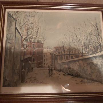 Maurice Utrillo Rue du Mont-Cenis a Montmartre CANVAS A3 Print