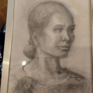 umjetnička slika portret žene potpisano