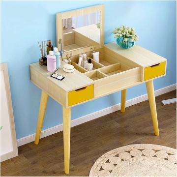 toaletni stol  šmink stol s ogledalom bjeli i stolicom