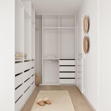 Walk-in ormar-garderoba, stolarska izrada, novo nekorišteno