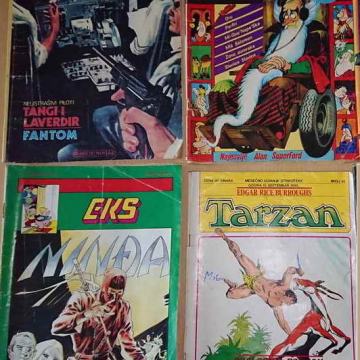 Lot od 4 stripa: Super Strip, Maxi, Ninja, Tarzan - cijena za sve