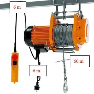 Dizalica građevinska elektromotorna s čeličnim užetom 250 kg / 60 m