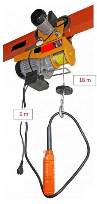 Dizalica građevinska elektromotorna s pokretnim nosačem 500 / 1000 kg