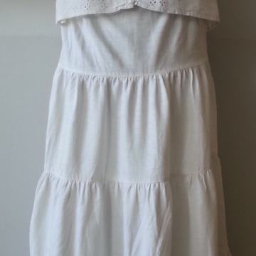 Bijela duga suknja boho 36 38