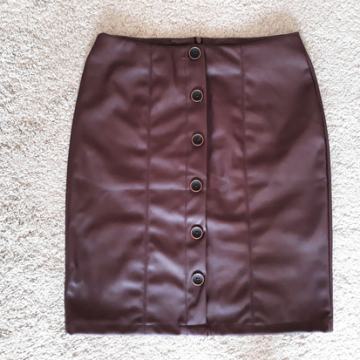 BORDO KOŽNA SUKNJA  VEL. M - NOVO