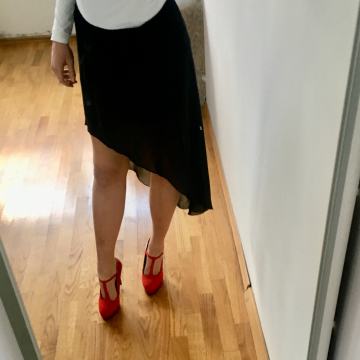 CRNA ASIMETRIČNA LEPŠAVA LJETNA SUKNJA