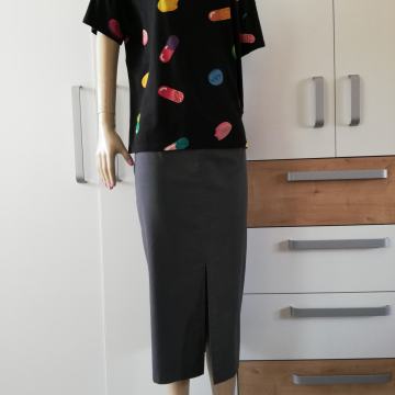 Divna siva duža suknja sa rasporcima ALVA MODA br 38 - 40