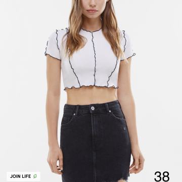 Novo crno mini krilo velikost 38 ugodno