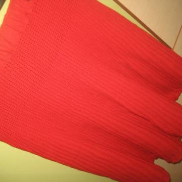 Crvena pletena suknja na gumu vel.UNI