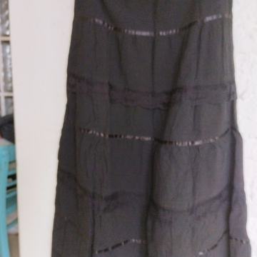 Hippy boho crni maxy šos