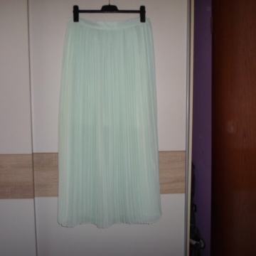 MANGO plisirana nježno zelena maxi suknja vel.42