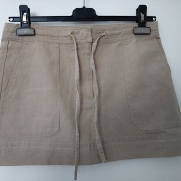 Mini suknja Vero Moda Kratka bež suknja