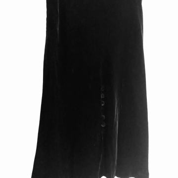 Pliš crna midi vel M/L suknja duga i svima stoji  NOVO Marks&Spencer