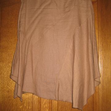 ASIMETRIČNA SUKNJA VEL. 38 LANENA  NOVO