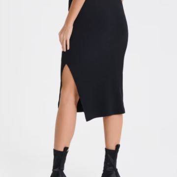 CRNA SUKNJA S PROREZOM vel 36/38  NOVO