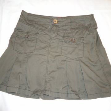 Suknja EDC BY ESPRIT  38, sivomaslinaste boje, kao nova