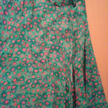 suknja od čiste svile, (ZELENA, cvjetni uzorak), vel. 34-36