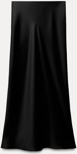 CRNA SUKNJA OD SATENA NA GUMU VEL. XL - NOVO