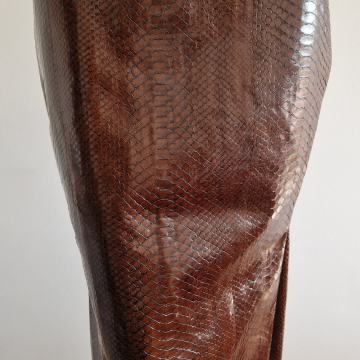 Tom Ford smeđa kožna suknja s uzorkom