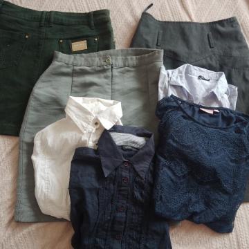 Veliki poslovni lot ženske odječe suknje i košulje S