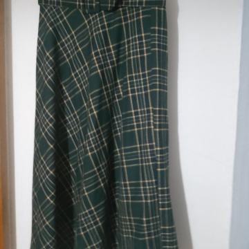 Zimska duga retro karirana suknja S