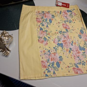 ŽUTA CVJETNA PAMUČNA SUKNJA IZ MANE vel 40 - NOVO