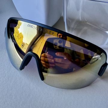 Biciklističke naočale POC Aim Uranium Black/Violet Gold Mirror